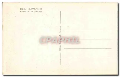 Gavarnie — Retorno ao Circo — Edição E. Quinault - Lourdes — Verso
