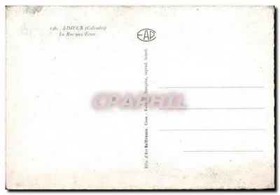 Lisieux (Calvados) — La Rue aux Fées — Ed. d'Art Bell France, Caen — Verso