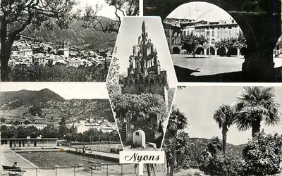 Nyons — vista panorâmica e monumentos — editor AP