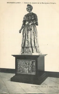 Bourbon-Lancy — Estátua em prata da Marquesa d'Aligre — Paul Borgey, edição Ph. H. Romand, Mâcon
