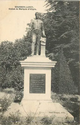 Bourbon-Lancy — Estátua do Marquês d'Aligre — Paul Borgey, editor