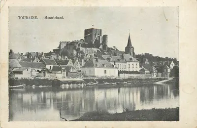 Montrichard — Touraine — vista do castelo e da igreja sobre a Loire