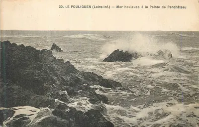 Le Pouliguen (Loire-Inf.) — Mar agitado na Ponta de Penchâteau