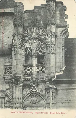 Pont-Audemer (Eure) - Igreja de São Ouen - Detalhe da Torre