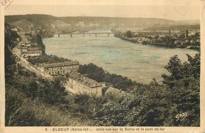 Elbeuf (Seine-Inf.) — Bonha vista da Seine e do ponte de ferro — Gaby