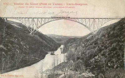 Viaduto do Viaur (Ponte de Tanus) : Tarn-Aveyron — E. Carrère, imp.-édit. n° 157