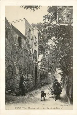 PARIS (Vieux Montmartre) — A Rue Saint-Vincent — ND Phot.