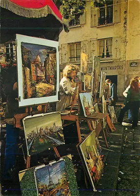 Montmartre — Place Tartine — artistas pintores ao ar livre