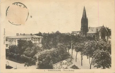 SARREBOURG - Praça Mathey — editor Ch. Bergeret, n°5