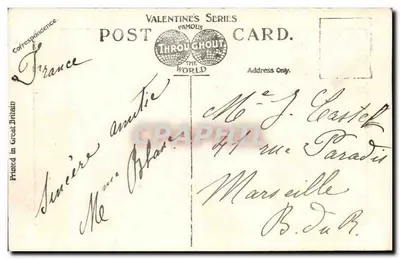 Thames Embankment, London — widok miejski z pojazdami — seria Valentine's, n°42366 — Rewers