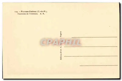 Perros-Guirec (C.-du-N.) — Panorama of Trestraou — Art Edition A. Briel, Angers — Back