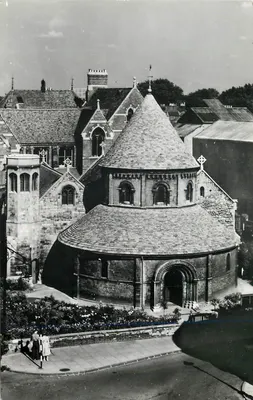Igreja de São Pedro de York — vista aérea — carta postal antiga
