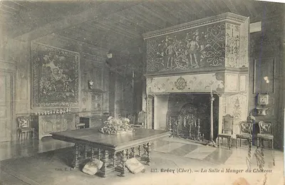 Brécéy (Cher) — A Sala de Jantar do Castelo — Editor E. L. n° 437