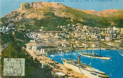Mônaco — Vista do Porto e da Condamine — LL. — N° 124