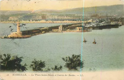 Marseille — Sainte-Marie Lighthouse and the Entrance to the Basins — LL.