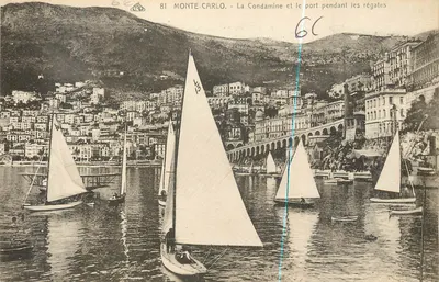 Monte-Carlo — La Condamine e o porto durante as regatas — editor não identificado, n° 81