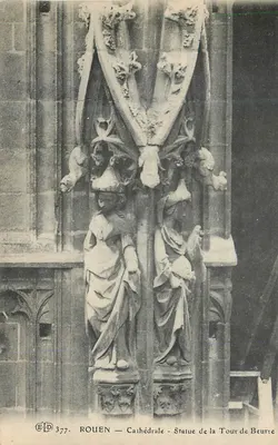 Rouen — Cathédrale - Statue de la Tour de Beurre