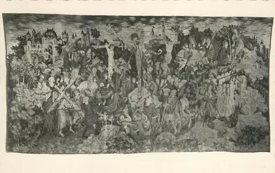 Crucificação — cena religiosa — editor desconhecido, número de série ilegível