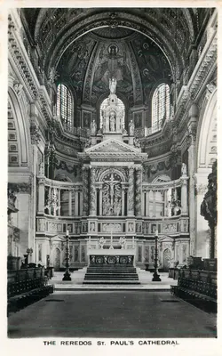 Interior da catedral de São Paulo — Reredos — editor não identificado, número de série não visível