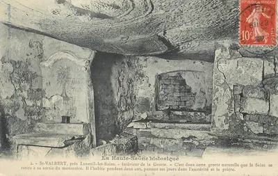 St-Valbert, perto de Luxeuil-les-Bains — Interior da Gruta Histórica — editor Ruchard Tougardelès, n°2