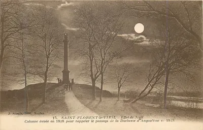 Saint-Florent-le-Vieil — Efeito de Noite — J. Nozais, Edit. Nantes