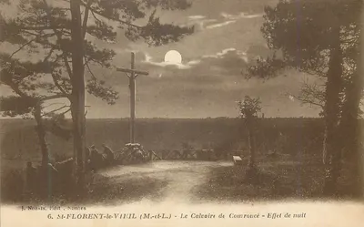 St-Florent-le-Vieil (M.-ct-L.) — O Calvário de Comroucé — Efeito de noite