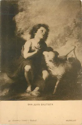 San Juan Bautista — pintura de Murillo — editor Hauser y Menet, Madrid, n°43