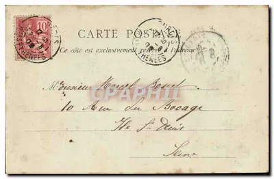 Lourdes — boczna perspektywa Bazyliki — Wydawca: J. Basse, nr 55 — Rewers
