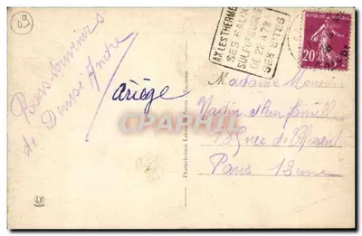 एक्स-लेस-थर्मेस — सेंट्रल एंड एन-कास्टी क्वार्टर का सामान्य दृश्य — फोटोक्रोम लैबूश भाइयों — पीछे