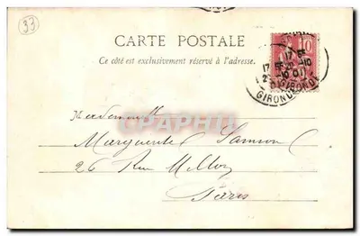Bordeaux - Estatua de Vercingétorix — Editado por el periódico 'La Rédamine' de Bordeaux — Reverso