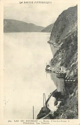 Lago do Bourget — Estrada de Aix-les-Bains para Les Tunnels — A Savoie Pittoresque, n°364