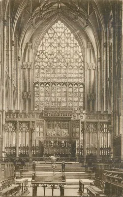 Janela Oriental de Minster — vista interior — editor não identificável