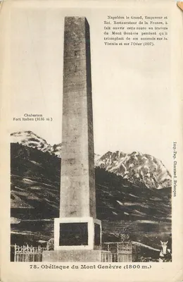 Obelisk na Mont Genèvre — Chaberton (3135 m.) — Imp. Rap. Chambard Bihangon