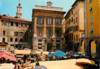 Praça Saint-François — mercado animado — editor desconhecido