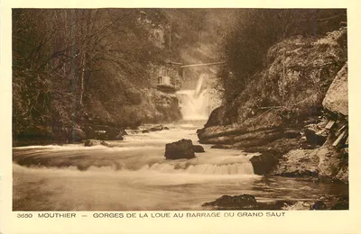 Mouthier — Gorges da Loue no Barragem do Grande Saut — editor não visível, n° de série 3650