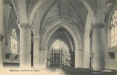 Suèvres — Interior da Igreja — Editor: P. Gauthier, n° 38