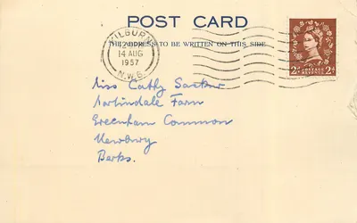 WILBURNA — cartão postal datado 14 de agosto de 1957 — editor não visível