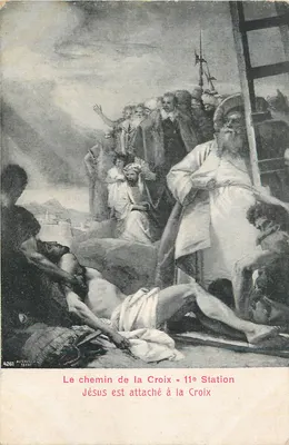 O caminho da Cruz - 11ª Estação - Jesus está amarrado à Cruz — ALTERDOCA TERNI, n° 4261