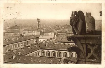 Paris... em Passeio — Vista panorâmica tirada das Torres da Notre-Dame — Edição de Arte YVON, Neuilly-sur-Seine, Série N°2, N°35