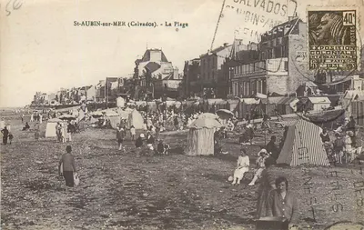 St-AUBIN-sur-MER (Calvados) - A Praia — Exposição Internacional 1937
