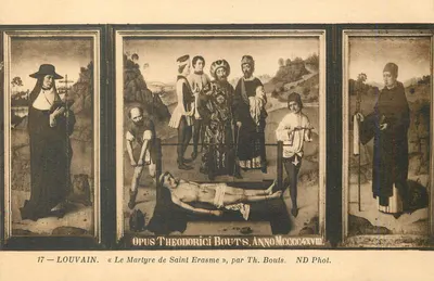 O martírio de São Erasmo — triptyque de Théodore Boutts — Louvain