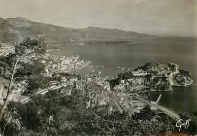 Vista panorâmica da baía de Mônaco — fotografia assinada Greff