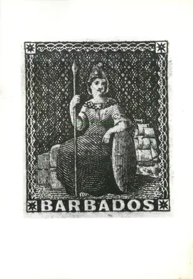 Barbados — selo postal de 1860 — editor: Government of Barbados