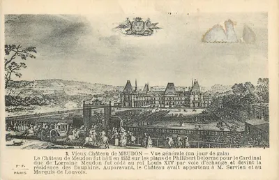 Velho Castelo de Meudon — Vista geral (um dia de gala) — F. F. Paris