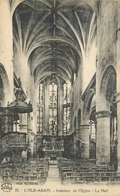 L'Isle-Adam — Interior da Igreja — A Nave — Fot. G. Olivier