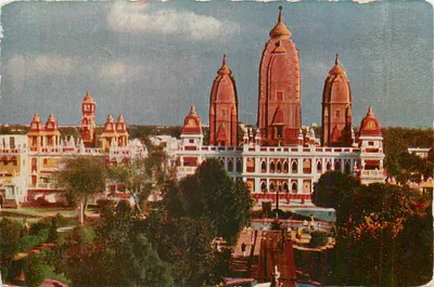 Bilhete postal antigo Templo Birla Nova Delhi