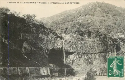 Cascata da Espinarda em Antraygues — Arredores de Vals-les-Bains — Coleção Bigo