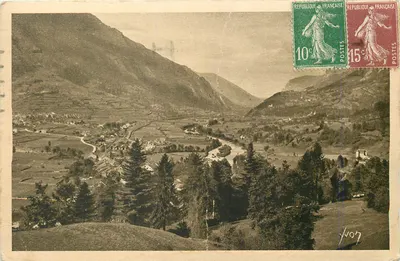 Cartolina d'epoca La Dolce Francia I Pirenei La Vallee d'Oiseau