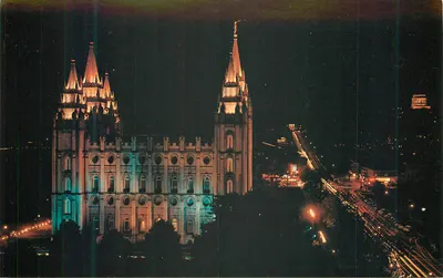 Templo de Salt Lake — noite — editor não visível