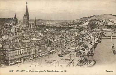 Rouen — Panorama pris du Transbordeur — LL. — Sélecta, n° 159